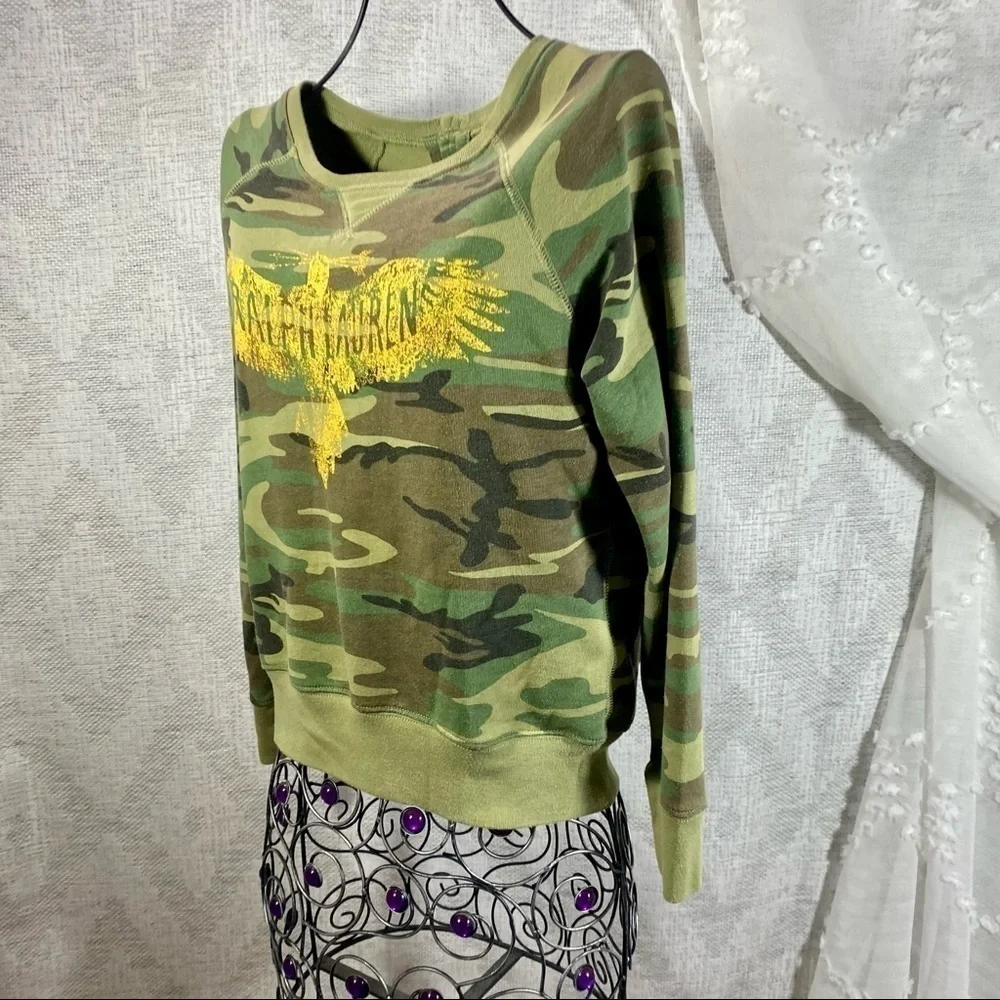 Polo Ralph Lauren camo button back sweater size L